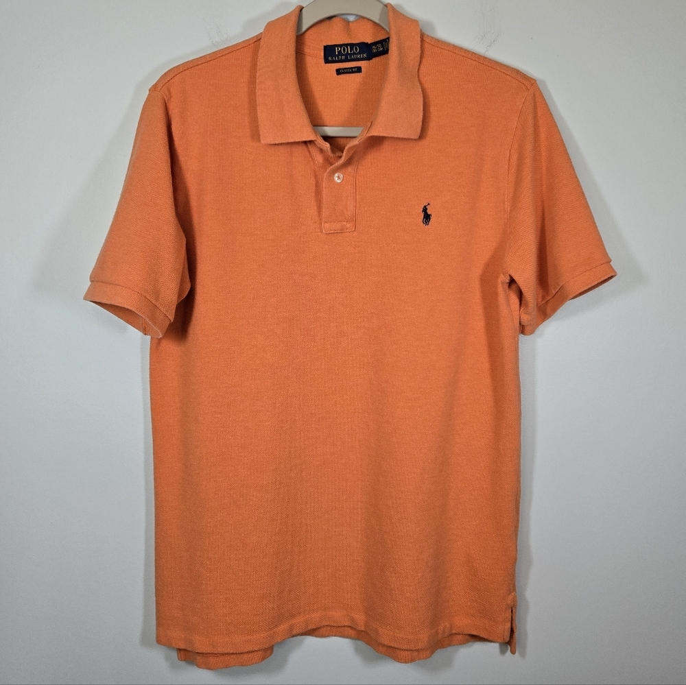Polo Ralph Lauren Boys Orange Short Sleeve Polo‎ Shirt YXL Classic Fit